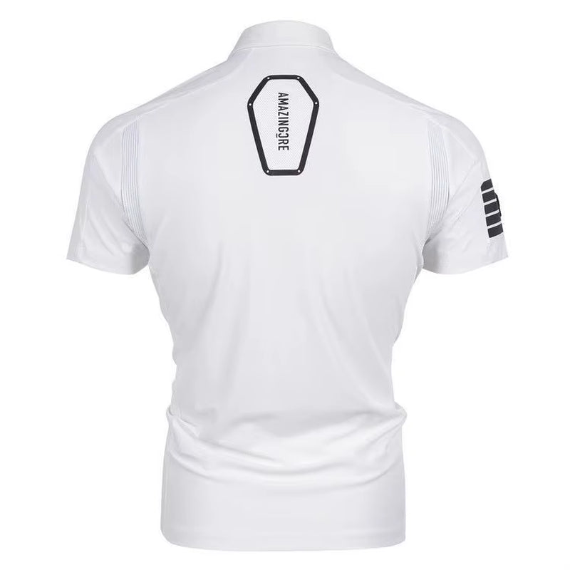 2025 Summer New Men'S Golf Top Breathable Quick-Drying Perspiration Sports Short-Sleeved Polo Shirt