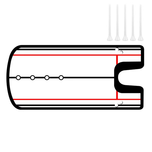 Golf Putting Practice Mirror - Alignment Training Aid for Improved Putting Technique