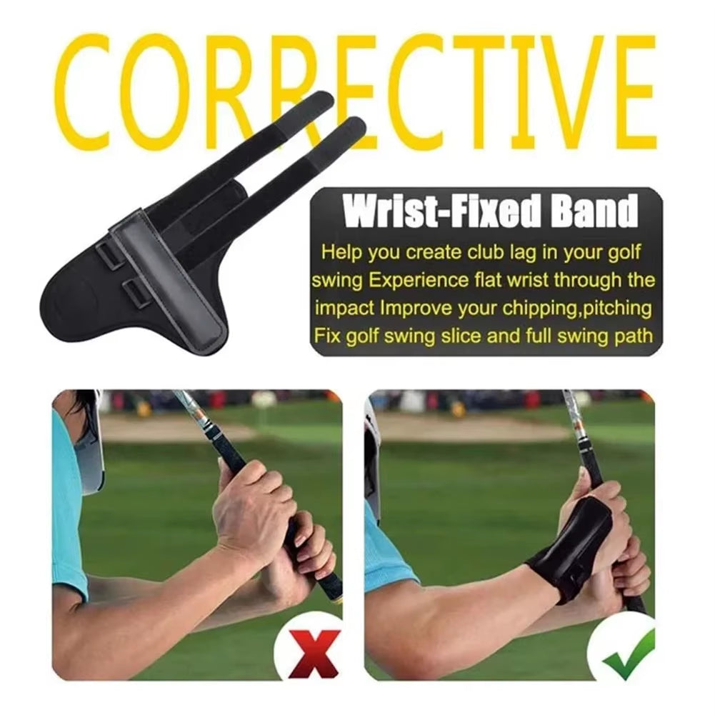 Golf Swing Aids Pro Power Band Wrist Brace Smooth and Connect-Easy Correct Training Swing Gesture Alignment Practice Tool