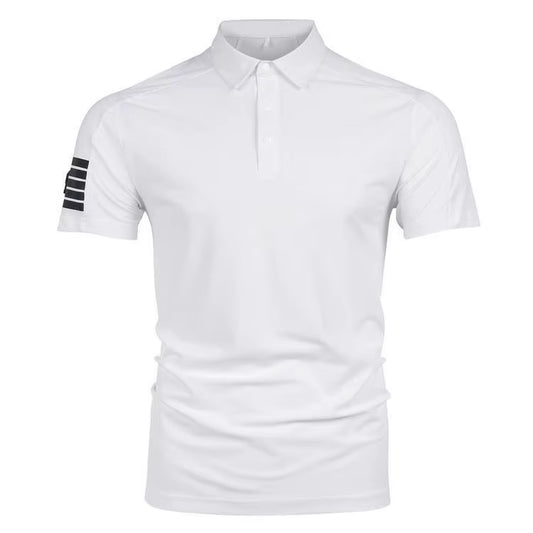 2025 Summer New Men'S Golf Top Breathable Quick-Drying Perspiration Sports Short-Sleeved Polo Shirt